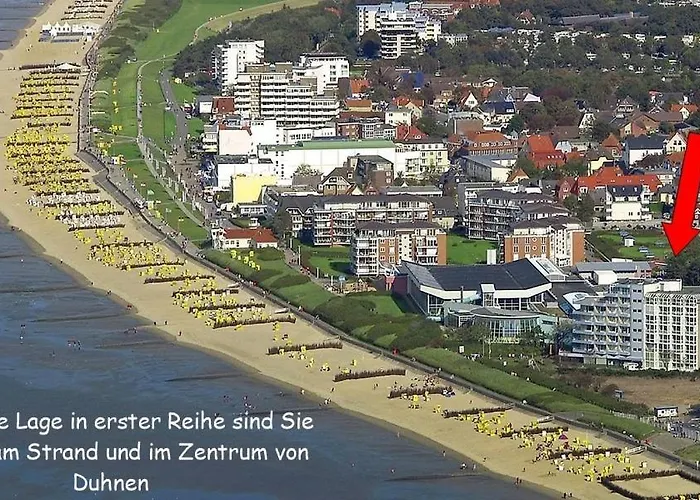 Apartman 103 Im Haus Seehuette Direkt Am In Duhnen Mit Seesicht In Der Ferne Cuxhaven